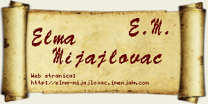 Elma Mijajlovac vizit kartica